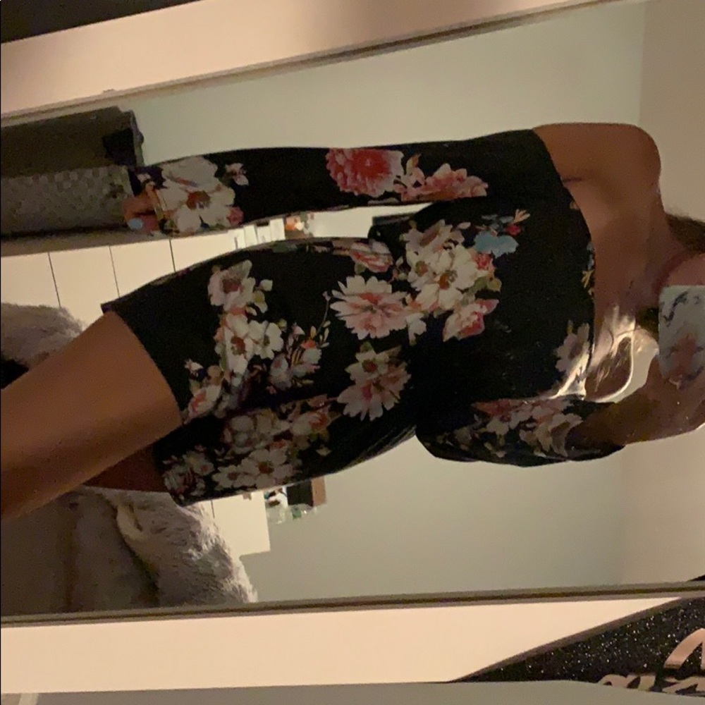 A Black Flower Romper